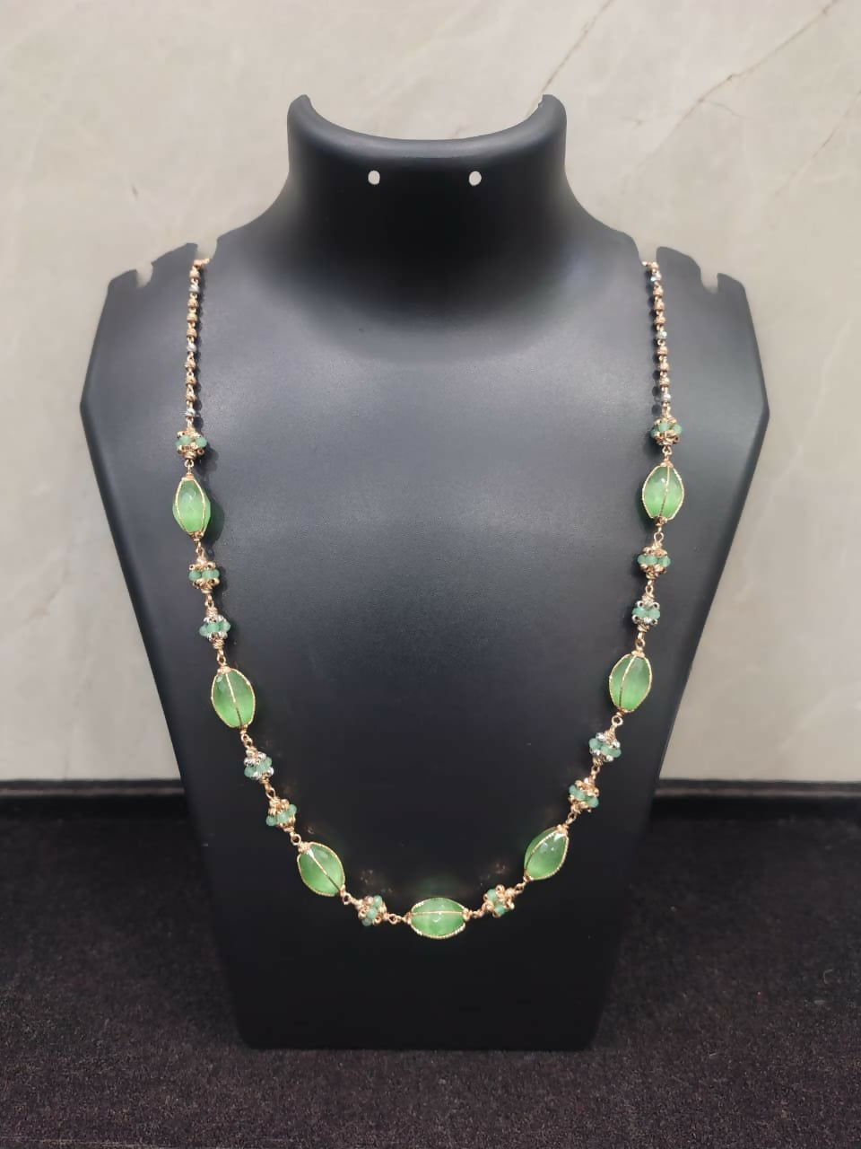 18kt Beads Mala Sarafa Bazar India