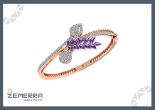 Rose Gold & Diamond Luxury Bracelets In 14K Gold Sarafa Bazar India