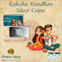 999 Silver Raksha Bandhan Coin 5, 10, 20, 50gm Sarafa Bazar India