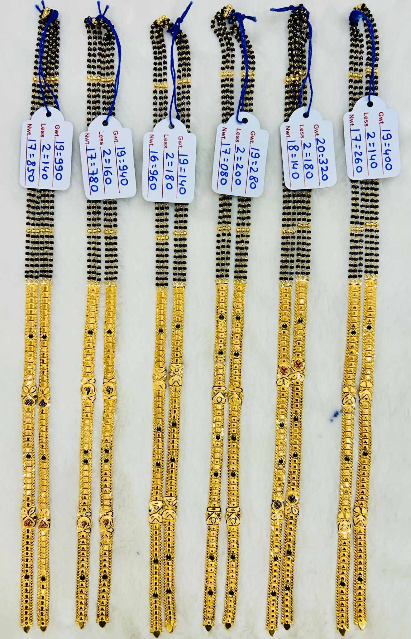 Gold Mangalsutra Chains Sarafa Bazar India