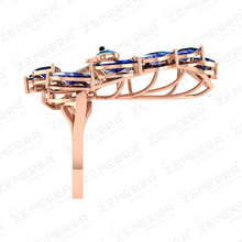 Trendy 14K Gold Diamond Peacock Ring Design new Collection Sarafa Bazar India