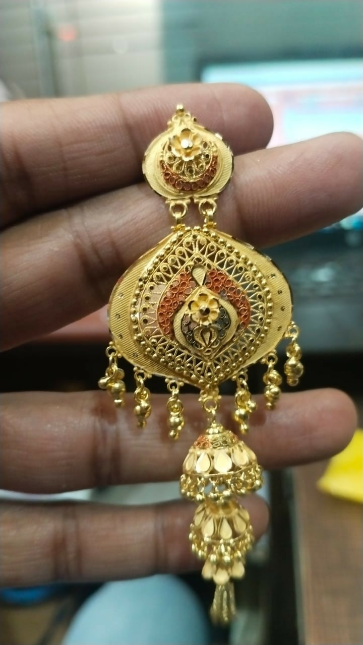 Gold Earring Sarafa Bazar India