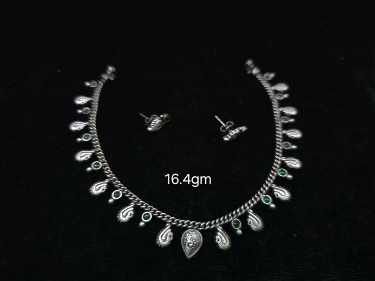 Silver Antique Necklace Sarafa Bazar India