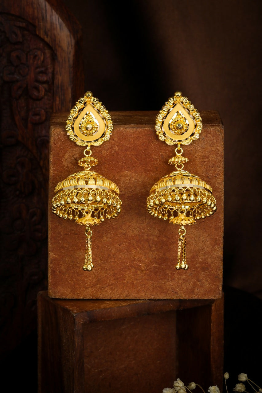 Gold Earrings Sarafa Bazar India