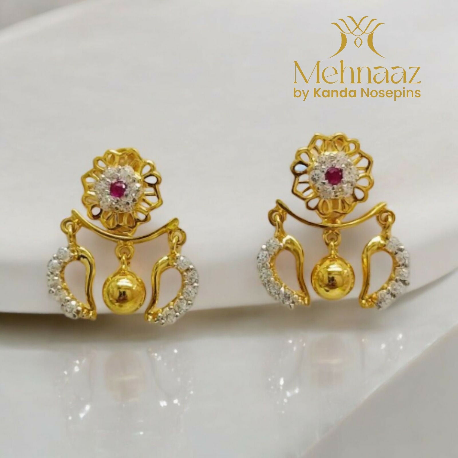 CZ Earrings Sarafa Bazar India