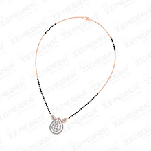 14K Rose Gold Diamond Fancy Mangalsutra Set Sarafa Bazar India