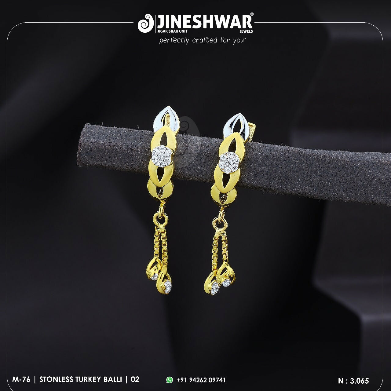 18kt Stonless Turkey Bali Sarafa Bazar India