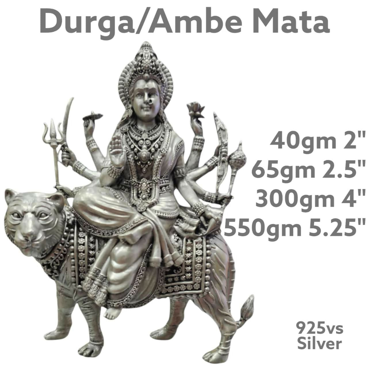 925 Silver Durga Ambe Mata Sarafa Bazar India