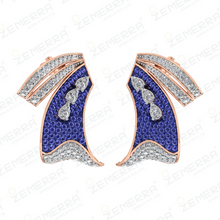 Best Choice 14K Gold Diamond Curved Swirl Pendant Set Sarafa Bazar India