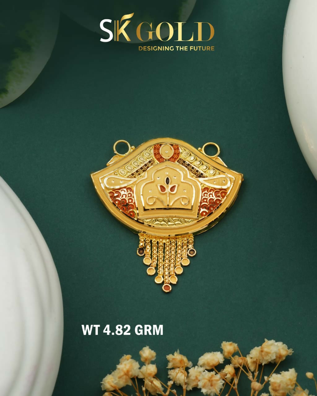18kt Italian Evil Eye Chain Pendant – HM Sarafa Bazar India Pvt Ltd