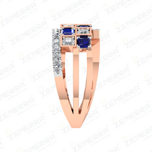 Unique 14K Gold Diamond Band Ring Sarafa Bazar India