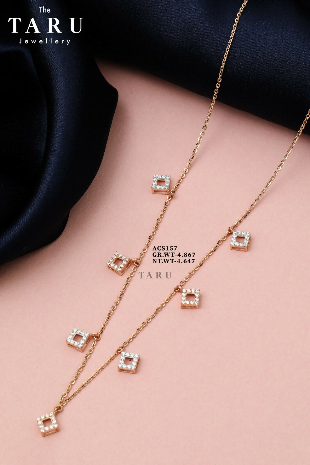 Rose Gold Chain Set Sarafa Bazar India