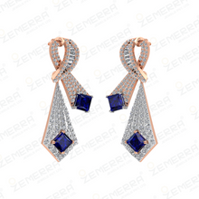 Best-selling 14K Rose Gold Diamond Dangle Earring Sarafa Bazar India