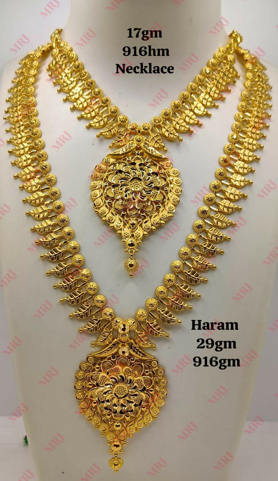 22kt Haaram and Necklace Combo Sets Sarafa Bazar India