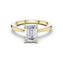 Emerald Cut Lab Grown Diamond Women's Ring 9Kt Gold Sarafa Bazar India