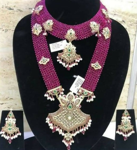 Jadau Necklace & Long Set Sarafa Bazar India