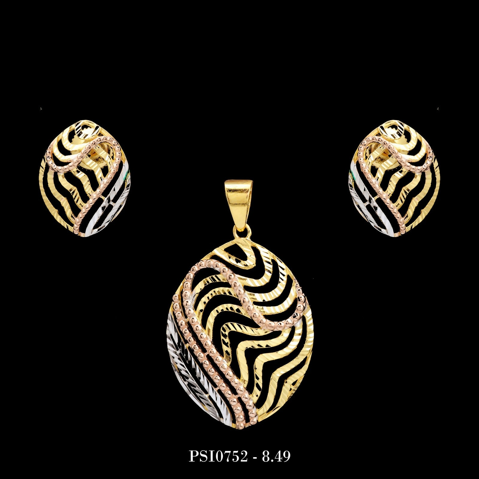 Plain Casting Pendant Set Sarafa Bazar India