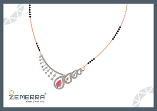 Fine 14K Gold Mangalsutra with Sparkle Sarafa Bazar India