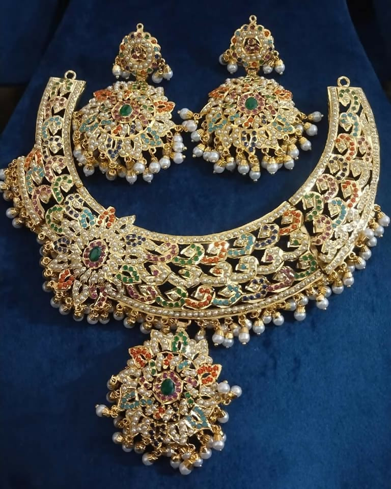 Jadau Necklace Sarafa Bazar India