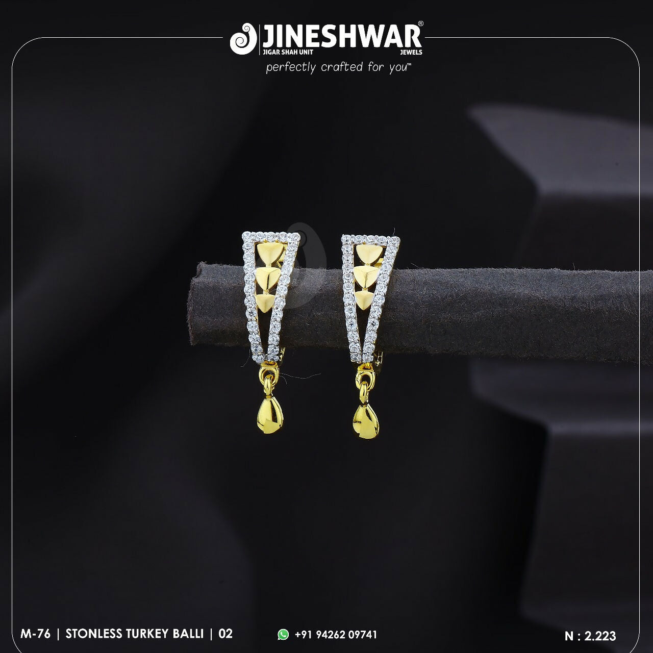 18kt Stonless Turkey Bali Sarafa Bazar India