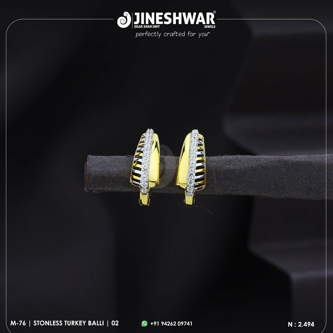 18kt Stonless Turkey Bali Sarafa Bazar India
