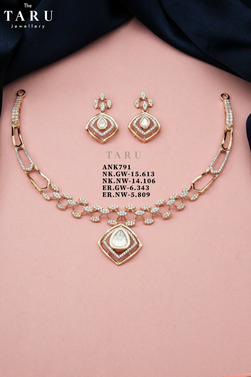 Rose Gold Necklace Sarafa Bazar India