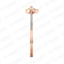 Hot Selling 14K Rose Gold Diamond Open Bangle Bracelets Sarafa Bazar India