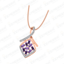 Exclusive 14KT Gold Diamond Pendant Set Sarafa Bazar India