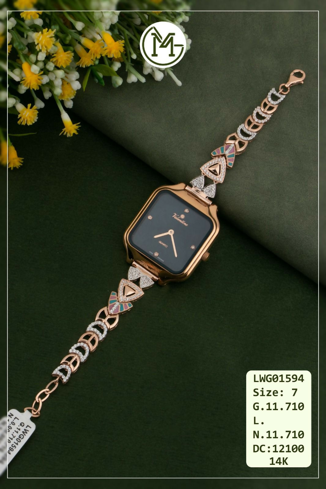 14kt Rose Gold Ladies Watches Sarafa Bazar India