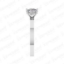 Cushion Cut Solitaire Diamond Ring In 14K White Gold Sarafa Bazar India