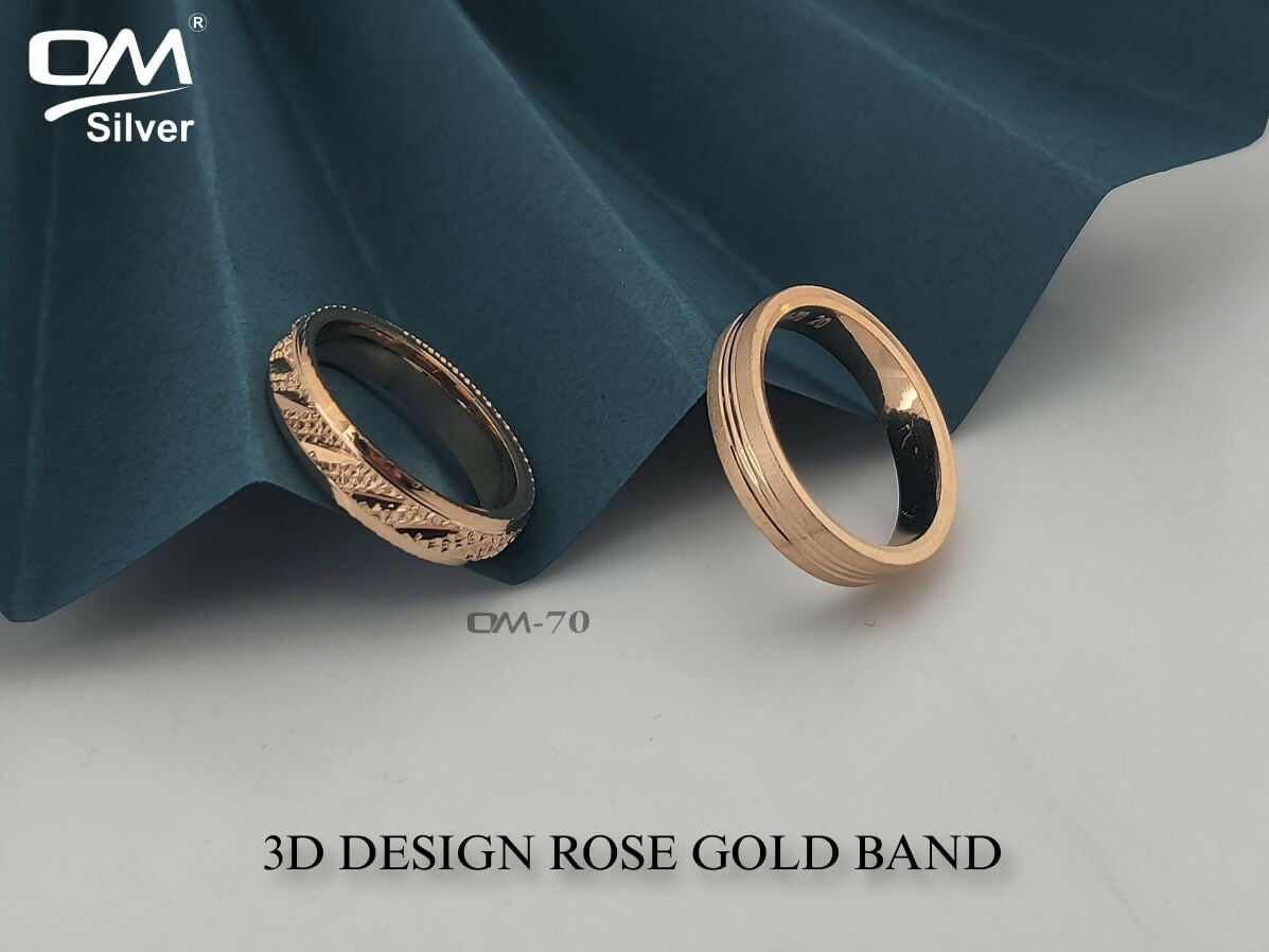 Silver Gold Plated 3D Design Band Sarafa Bazar India