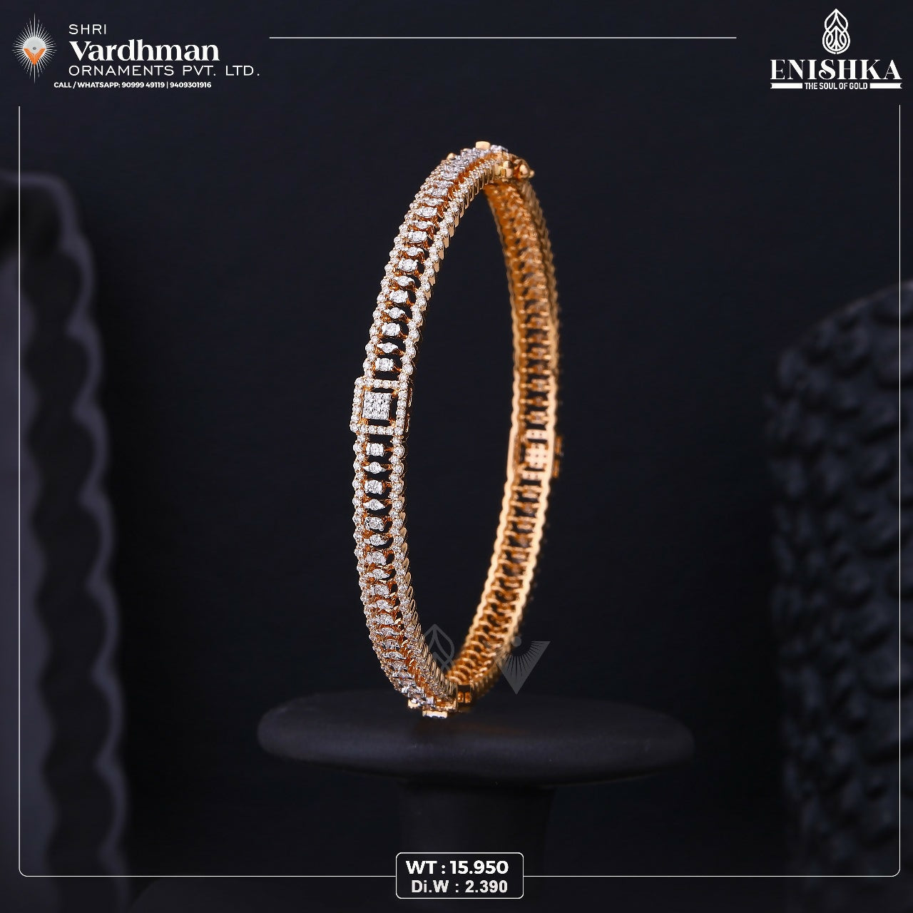 Rose Gold Ladies Bracelet Sarafa Bazar India