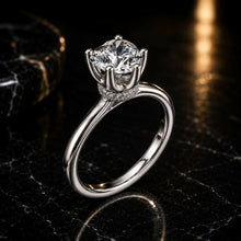 Heart Cut Lab Grown Diamond Women's Ring 9Kt White Gold LR-64 Sarafa Bazar India