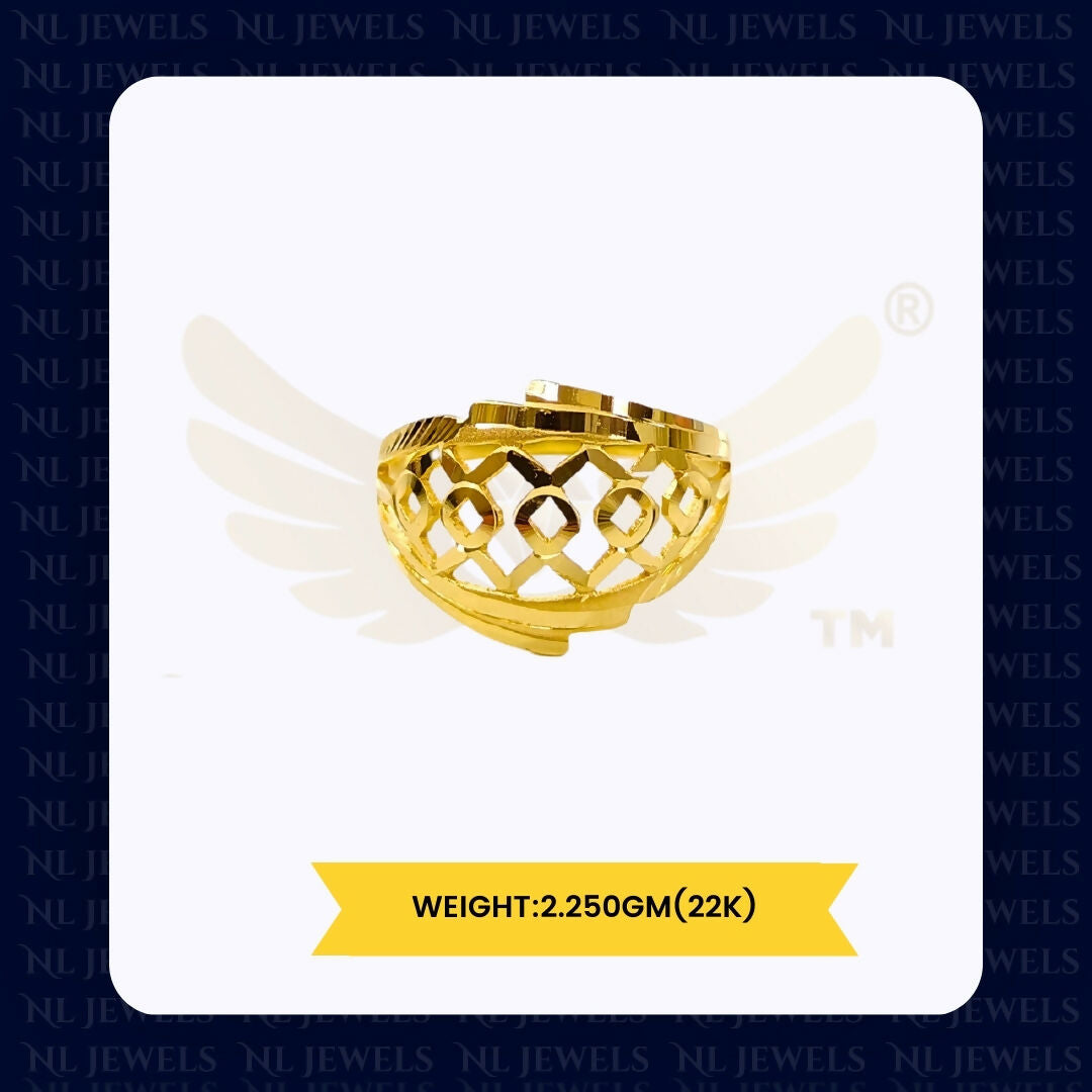 22kt Casting Ladies Ring Sarafa Bazar India