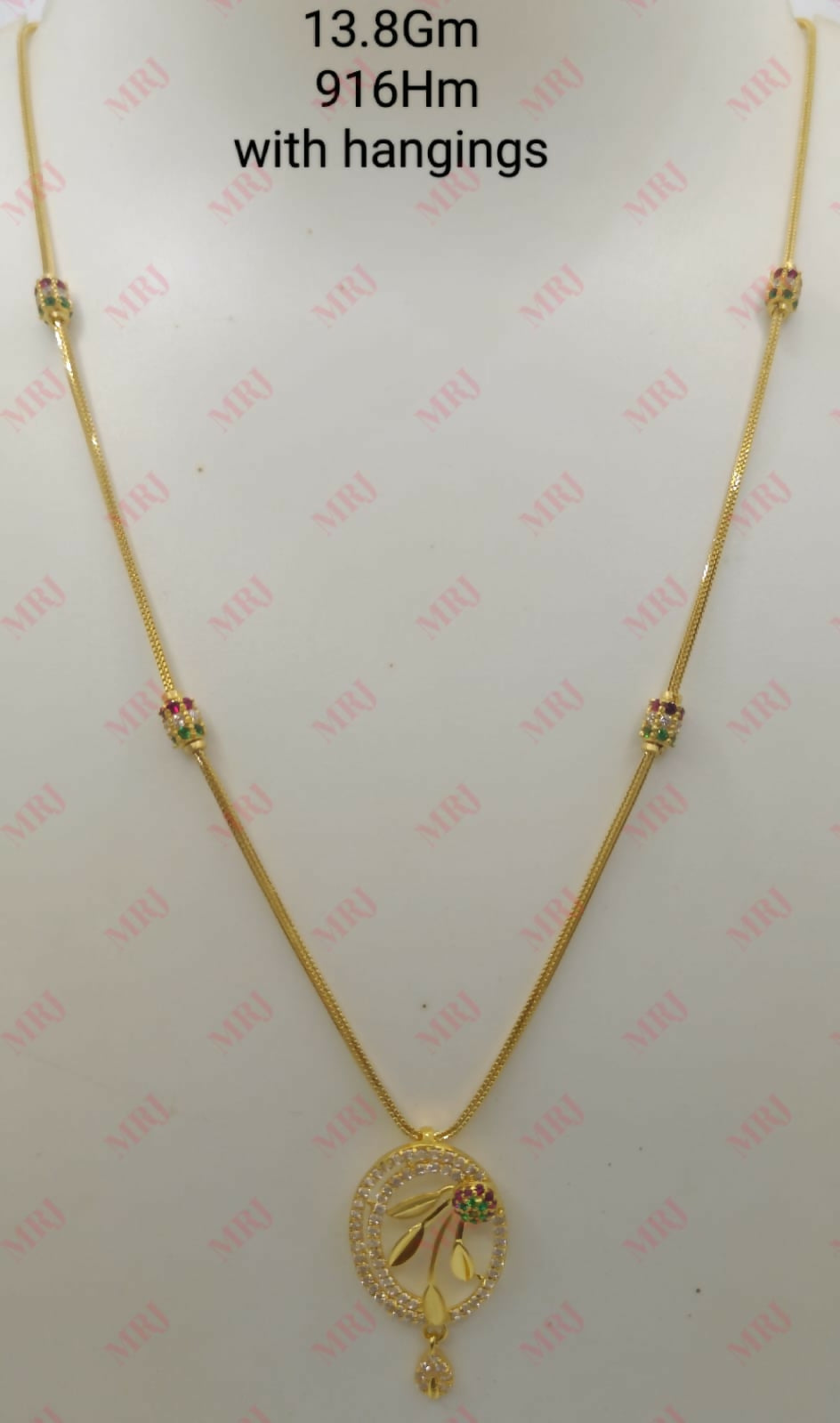 22kt CZ Chain Set Sarafa Bazar India