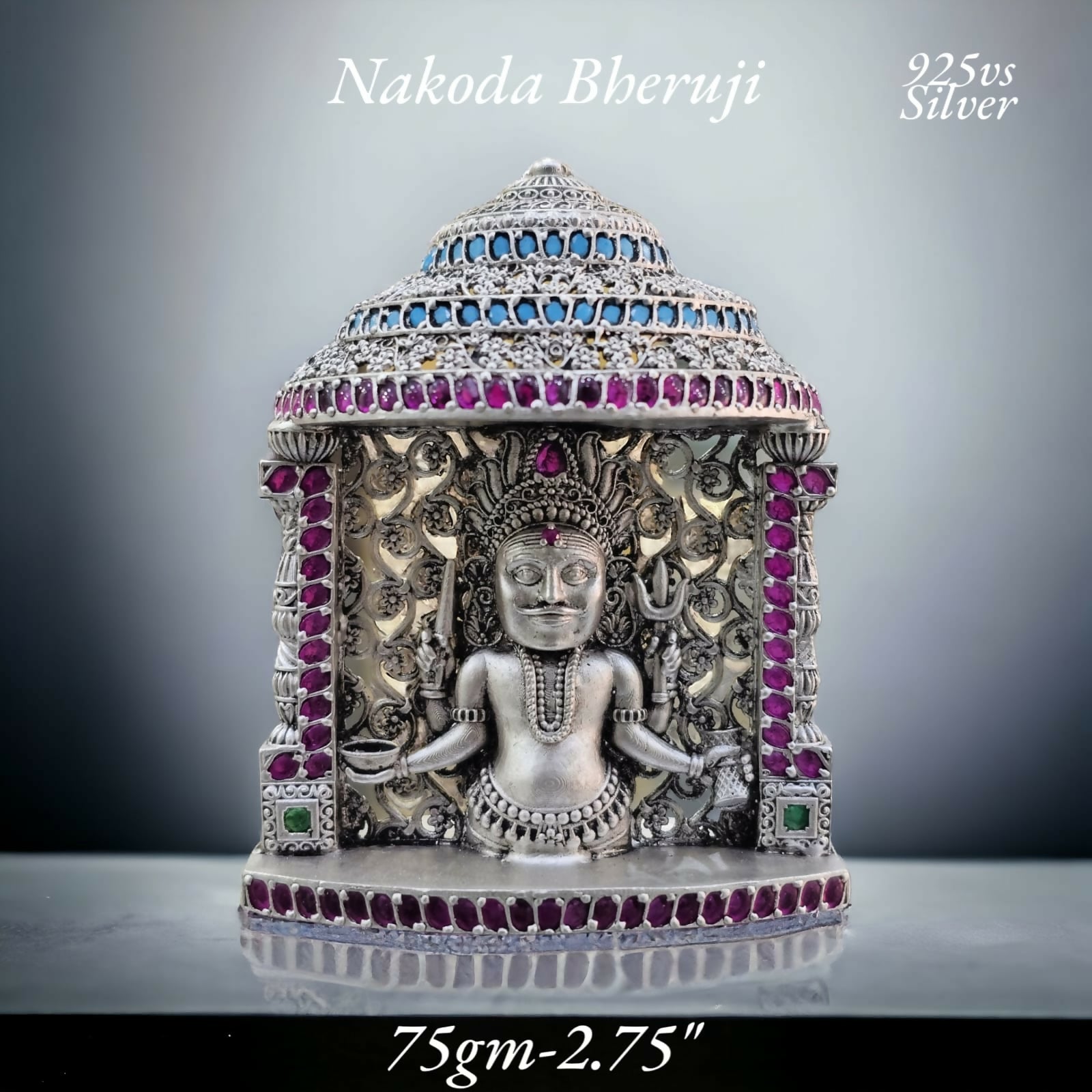 925 Silver Stone Nakoda Bheruji Sarafa Bazar India
