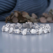 Pear Oval Cut Lab-Grown Diamonds Bracelet Sarafa Bazar India