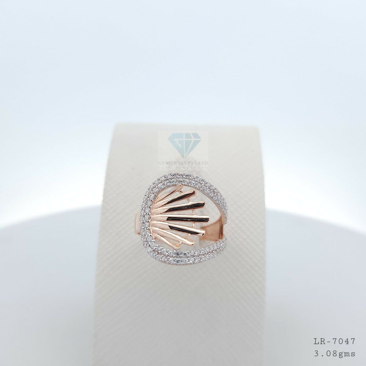 Rose Gold Ladies Ring Sarafa Bazar India