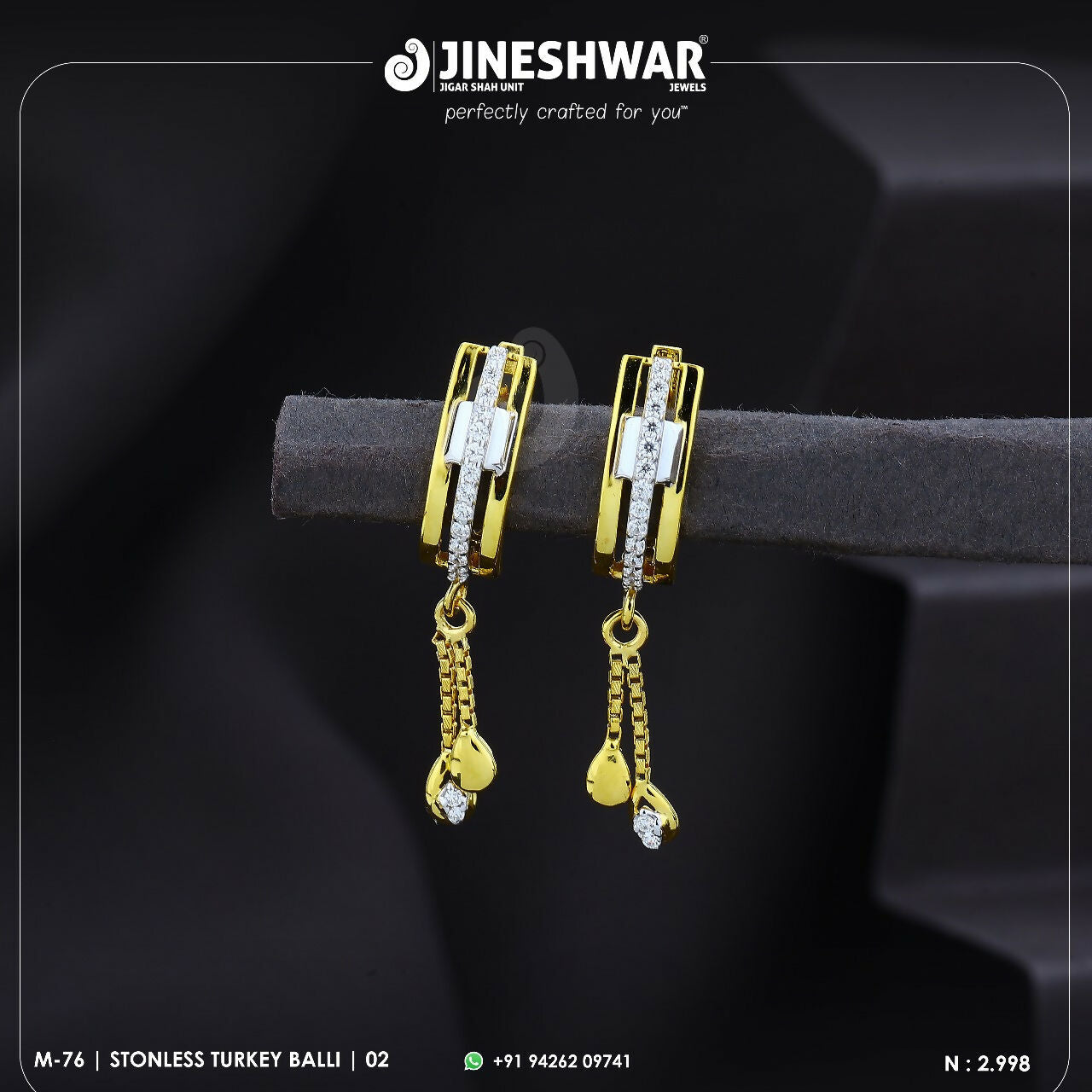 18kt Stonless Turkey Bali Sarafa Bazar India