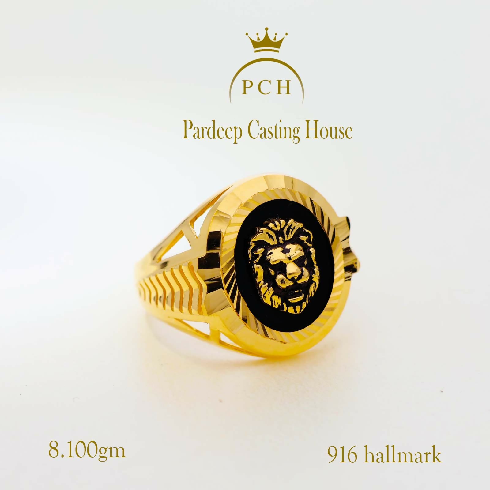 Copy of Mercedes Ring With Black Versace Design Sarafa Bazar India