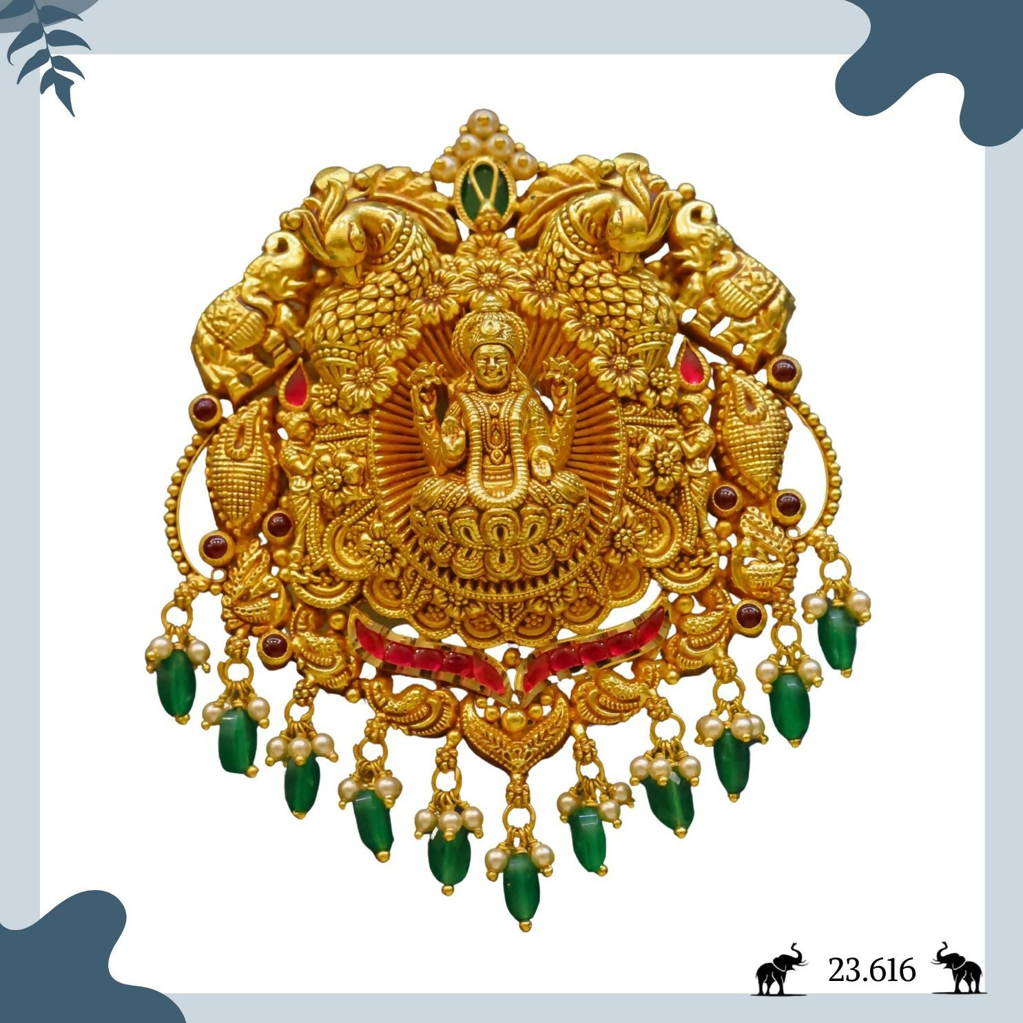 Antique Temple Pendant Sarafa Bazar India