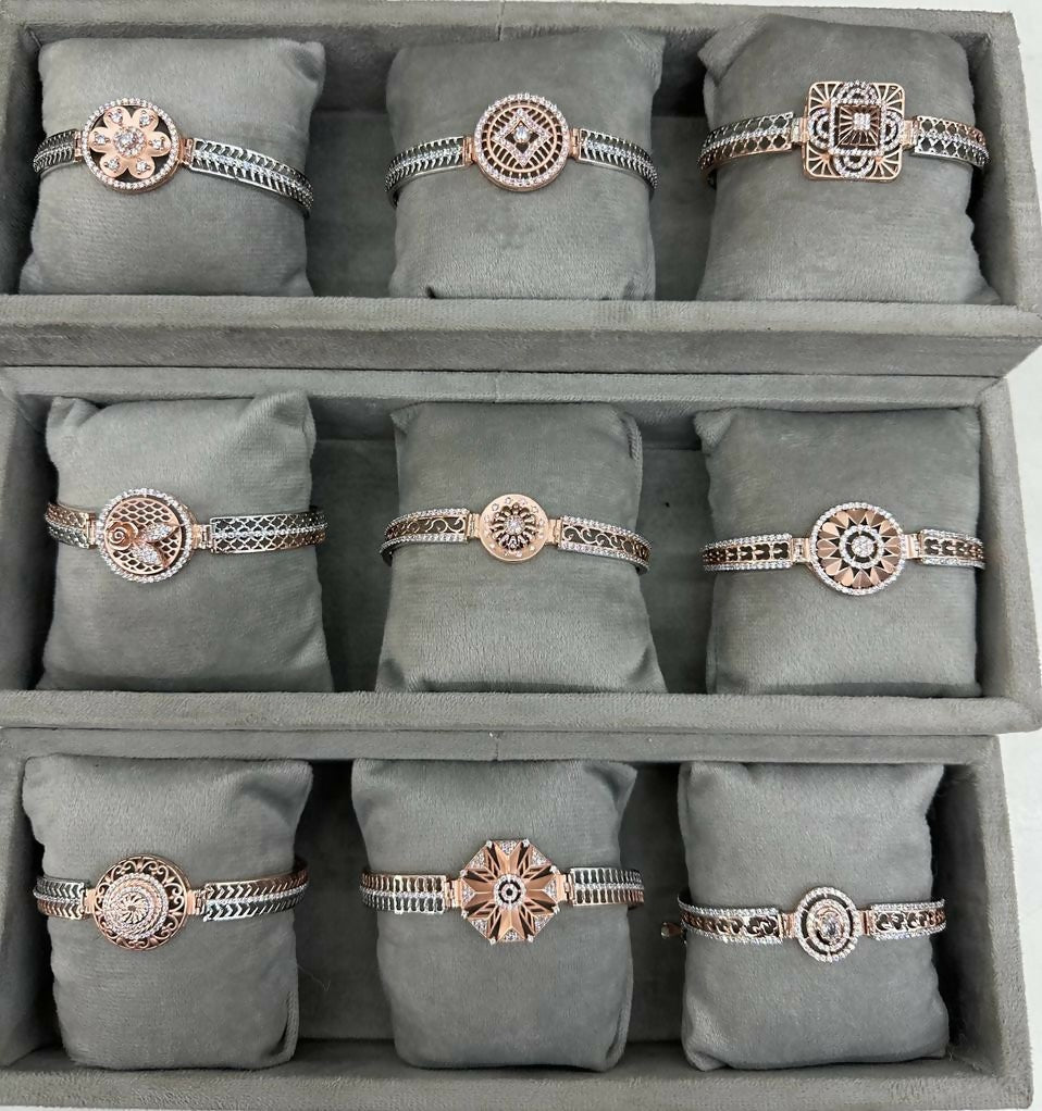 925 Silver Rose Gold Ladies Bracelets