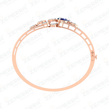 Hot-selling 14K Rose Gold Diamond Saphhire Bracelete Sarafa Bazar India