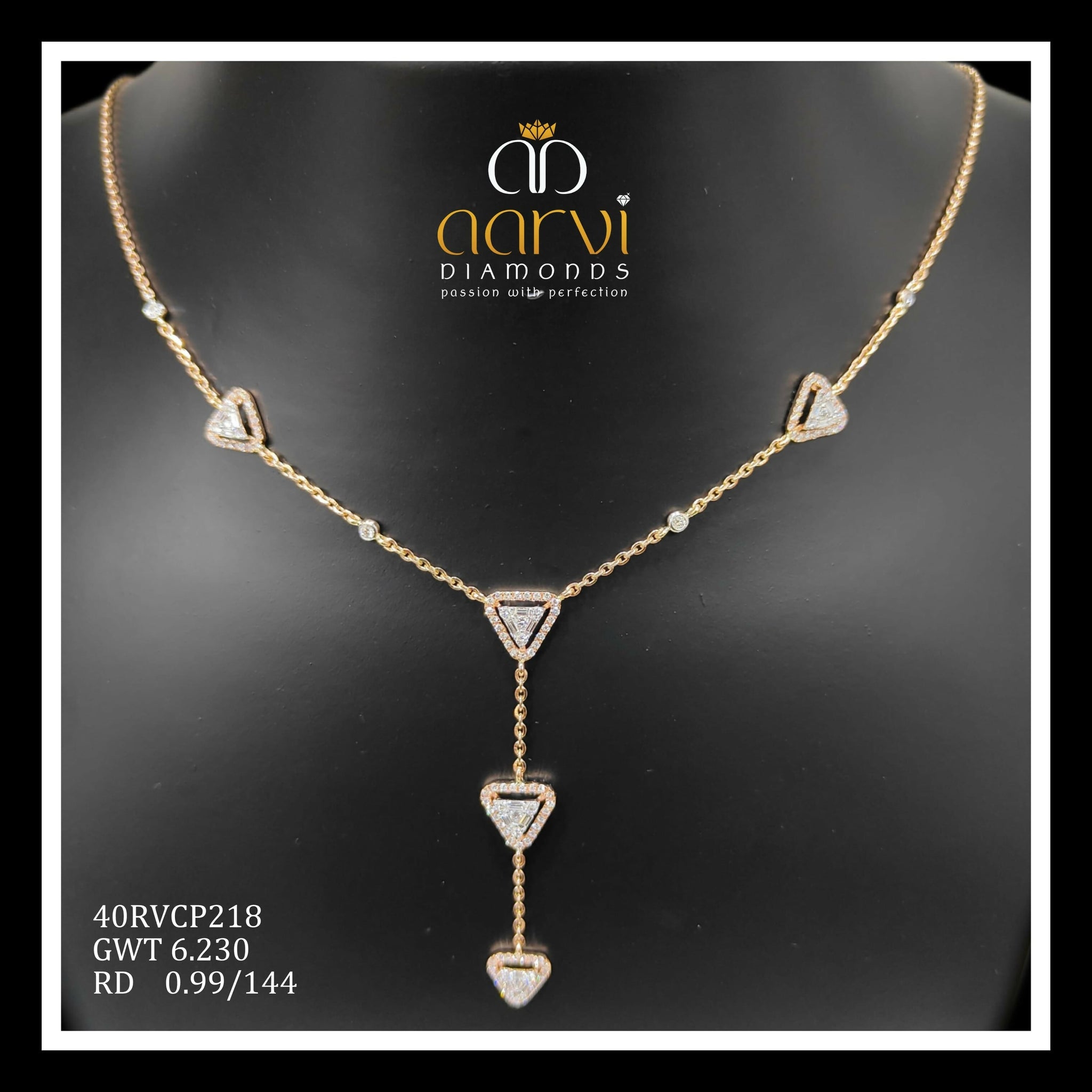 Diamond Ladies Chain Pendant Sarafa Bazar India