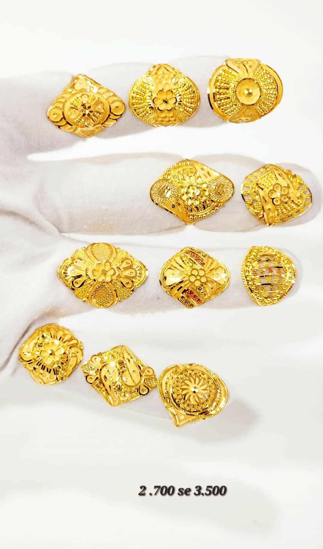 Gold Ladies Ring Sarafa Bazar India