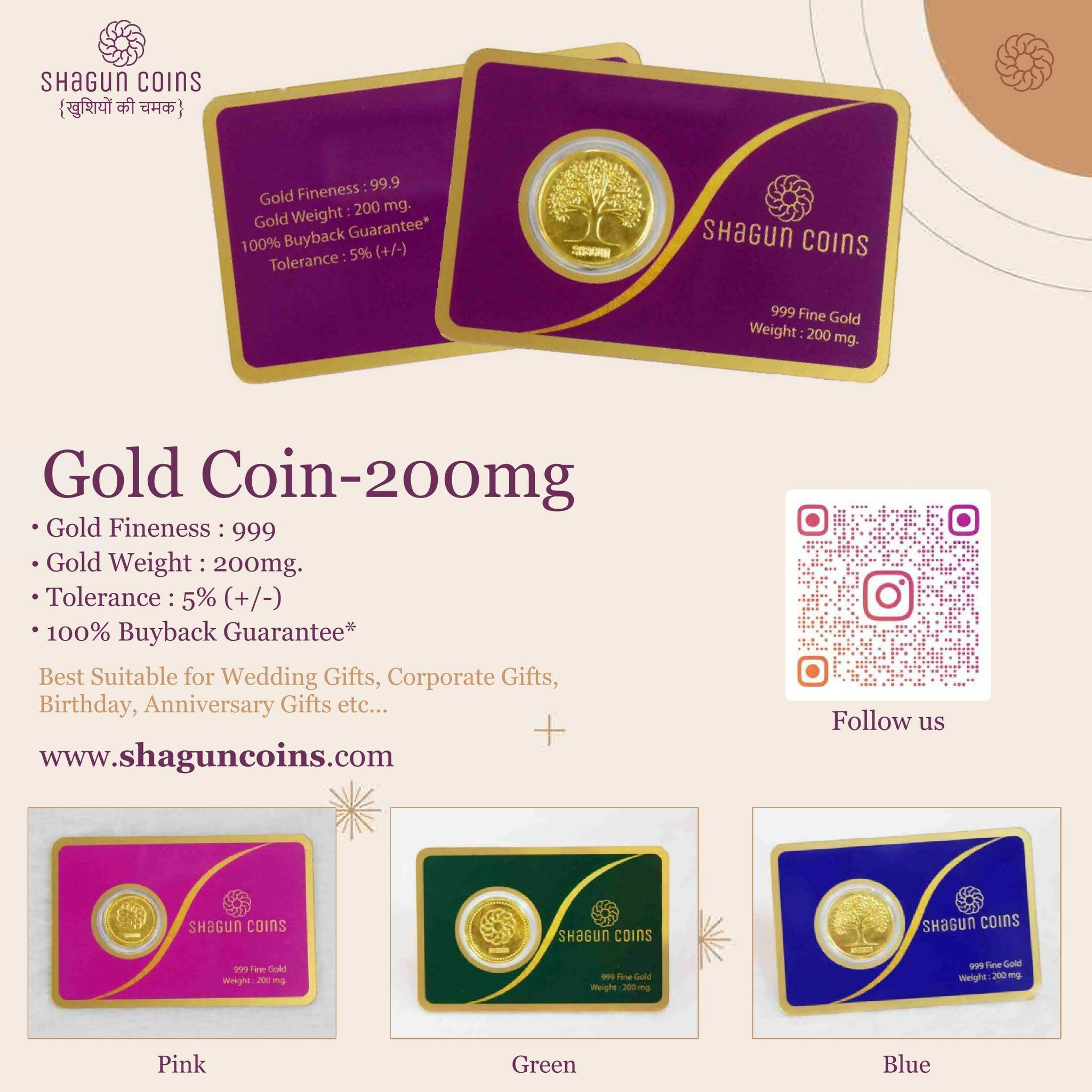 Gold Coin 200 mg Sarafa Bazar India