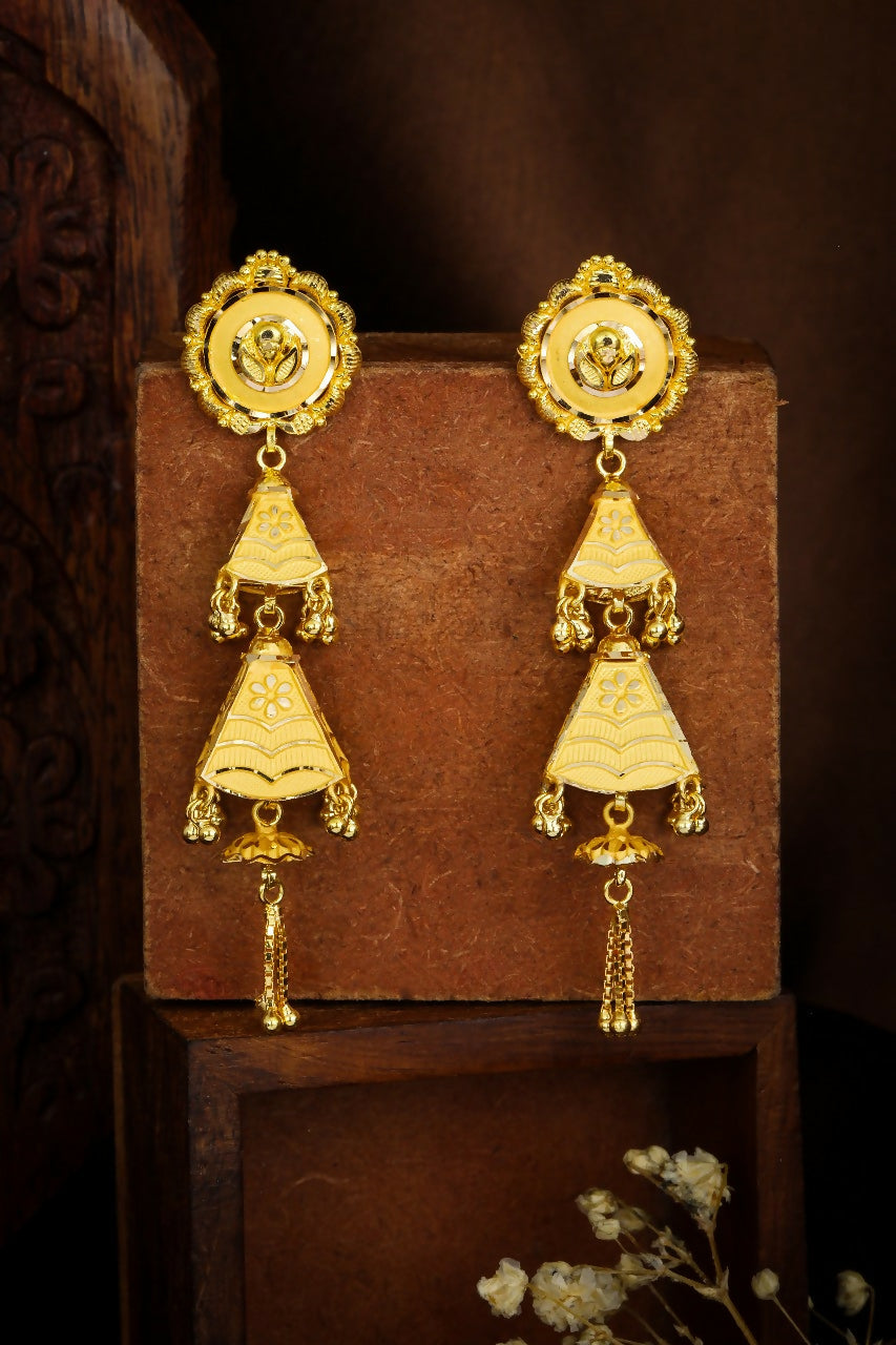 Gold Earrings Sarafa Bazar India