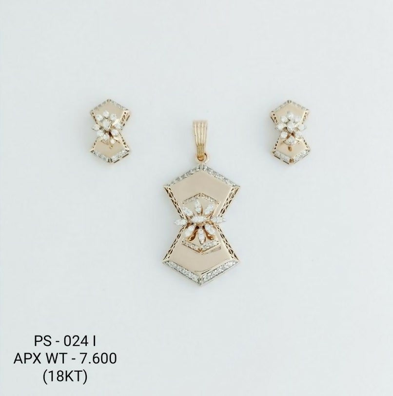 18kt Italian Pendant Set