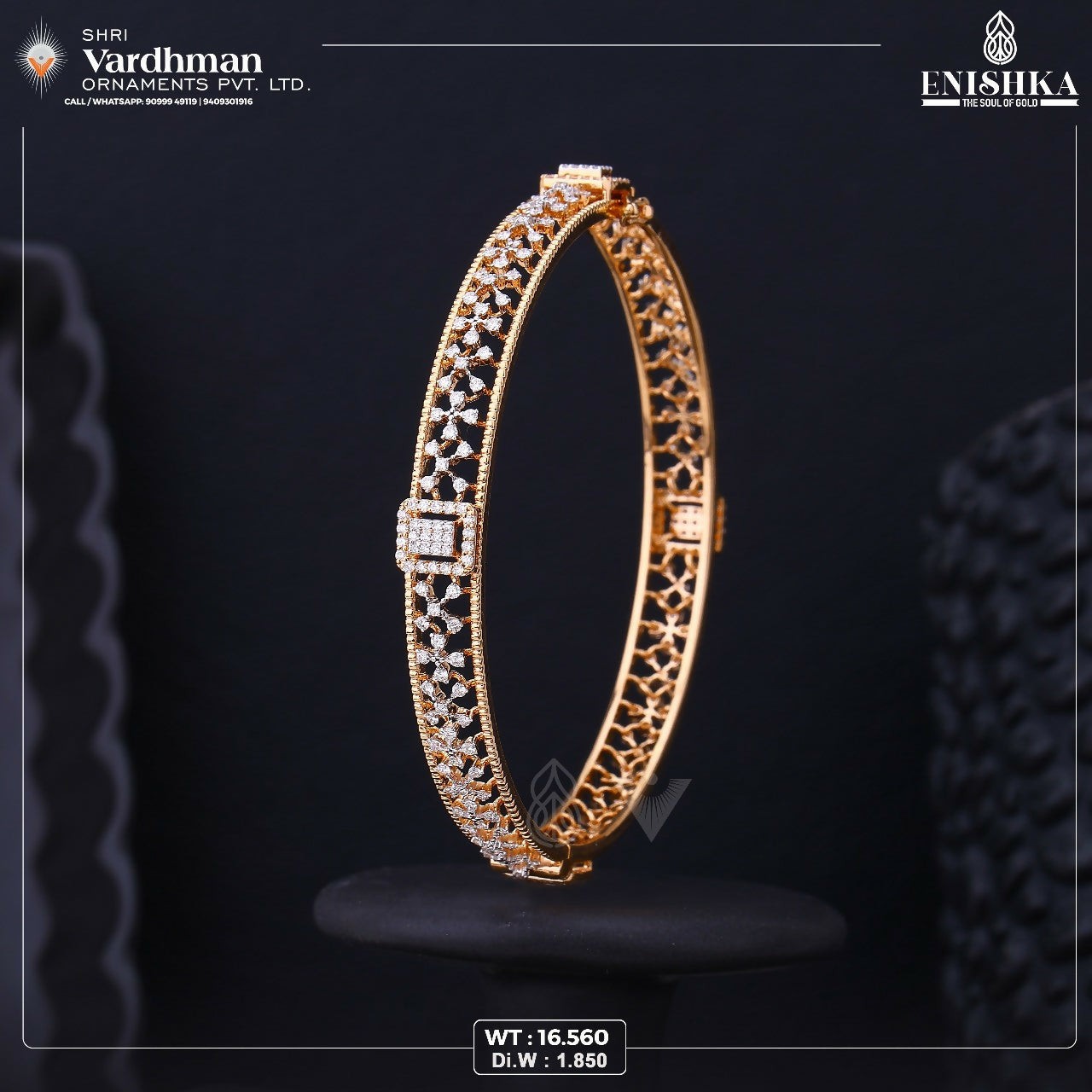 Rose Gold Ladies Bracelet Sarafa Bazar India