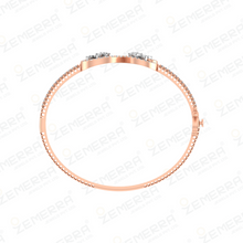 Floral Infinity Diamond Bracelet in 14K Rose Gold Sarafa Bazar India